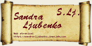 Sandra Ljubenko vizit kartica